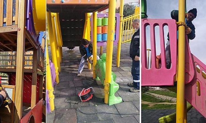 Gebze ve Darıca’da oyun gruplarının onarımı yapıldı