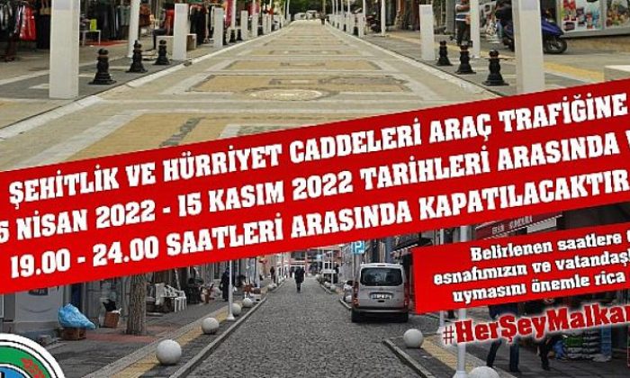 Şehitlik ve Hürriyet Caddesi Araç Trafiğine Kapatılacaktır