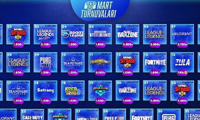 55.000 TL’lik ödül havuzu ile Gamify Mart 2021 turnuva takvimi açıklandı!