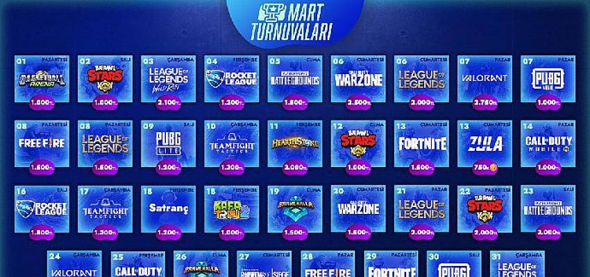 55.000 TL’lik ödül havuzu ile Gamify Mart 2021 turnuva takvimi açıklandı!