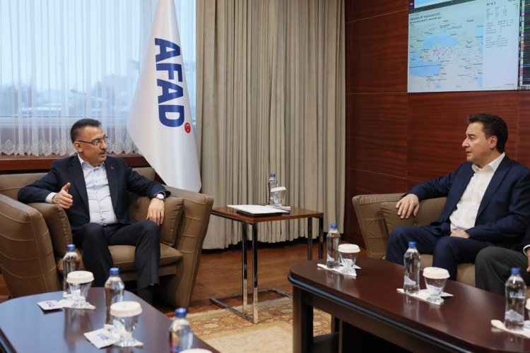 Babacan AFAD’da Fuat Oktay’la görüştü… Babacan zelzele bölgesine gidiyor