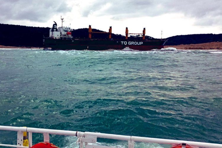 İstanbul Şile’de karaya oturan gemi yüzdürüldü