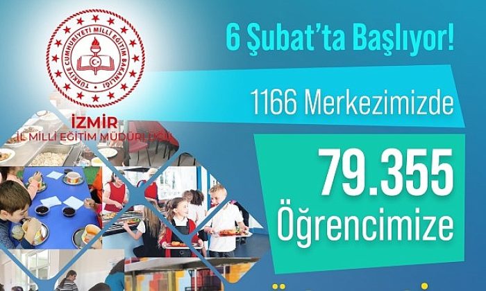 İzmir Vilayet Ulusal Eğitim Müdürlüğü 79.355 Öğrenciye Fiyatsız Yemek Hizmeti Verecek