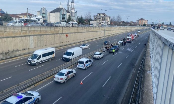 Düzce D-100’de zincirleme kaza: 1 yaralı