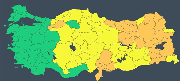 meteoroloji den 56 il icin sari ve turuncu kodlu uyari saganak firtina ve kar bekleniyor 1143919 1